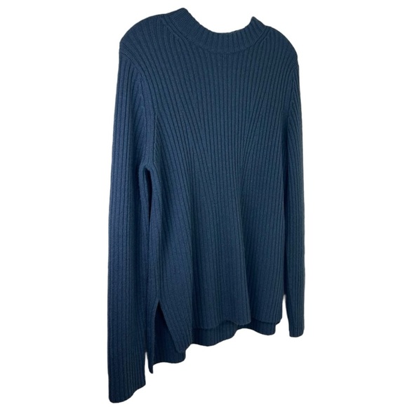 Vince - Women’s Wool, Cashmere Blend Knit Sweater in ‘Tide Pool’ - Blue, Medium - Picture 4 of 14